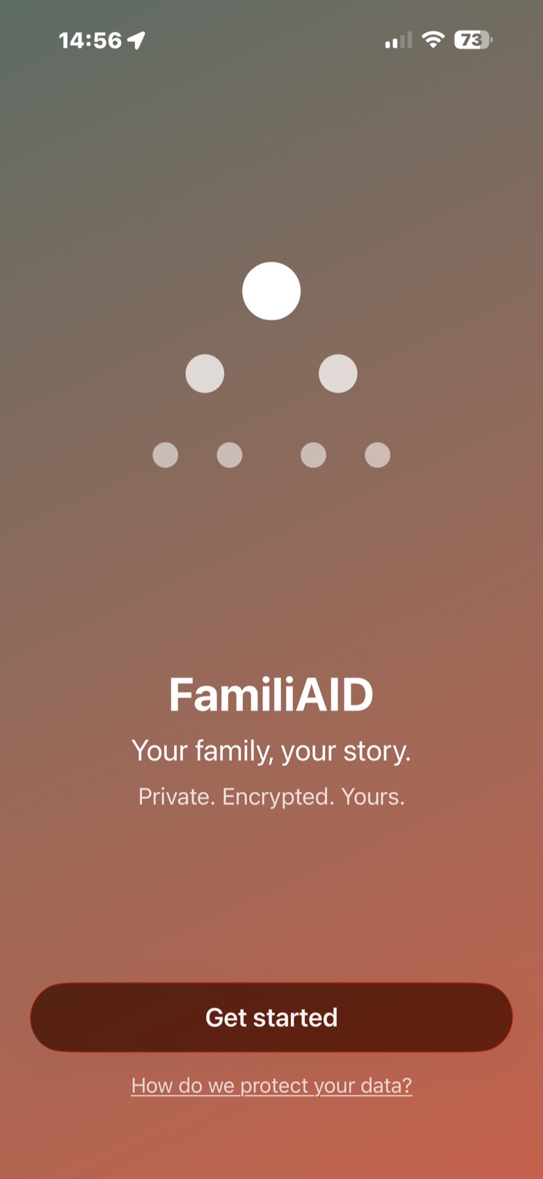 Welcome screen